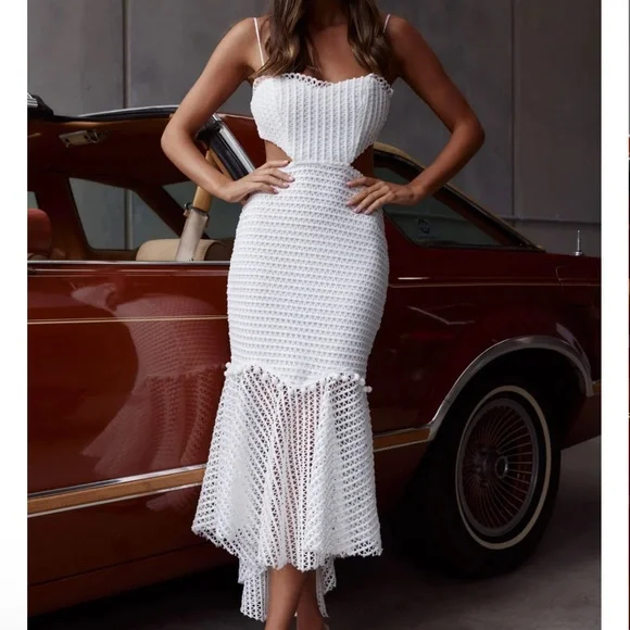 Selfie Leslie | Dresses | Selfie Leslie Zoey Lace Overlay Cutout Midi Dress White | Poshmark Selfie Leslie | Dresses | Selfie Leslie Zoey Lace Overlay Cutout Midi Dress White | Poshmark